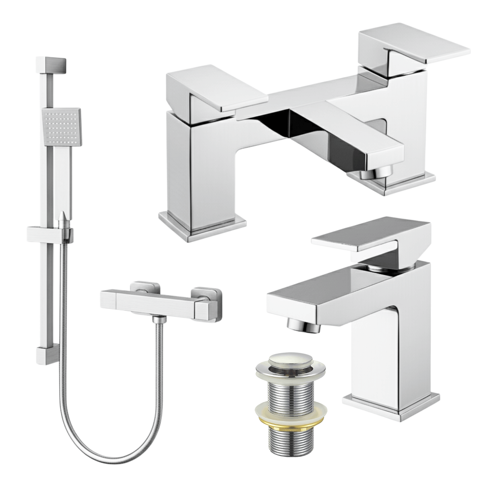 ARKO Verda Bath Filler & Hand Shower Set – Chrome