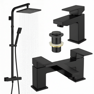 ARKO Verda Bath Filler & Mixer Shower Set – Black