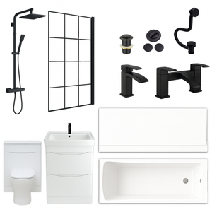 Arko Vista Complete Bathroom Suite -  Black