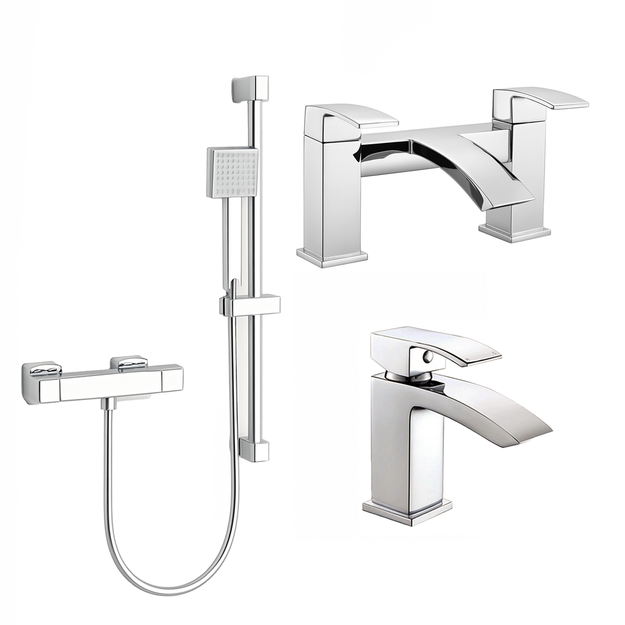 ARKO Vista Bath Filler & Hand Shower Set – Chrome