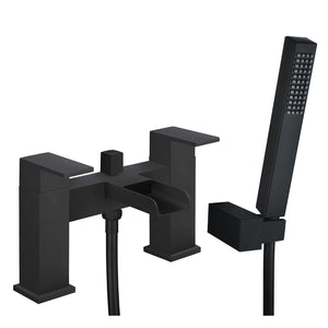 Waterfall Bath Shower Mixer Tap with Shower Kit – Black
