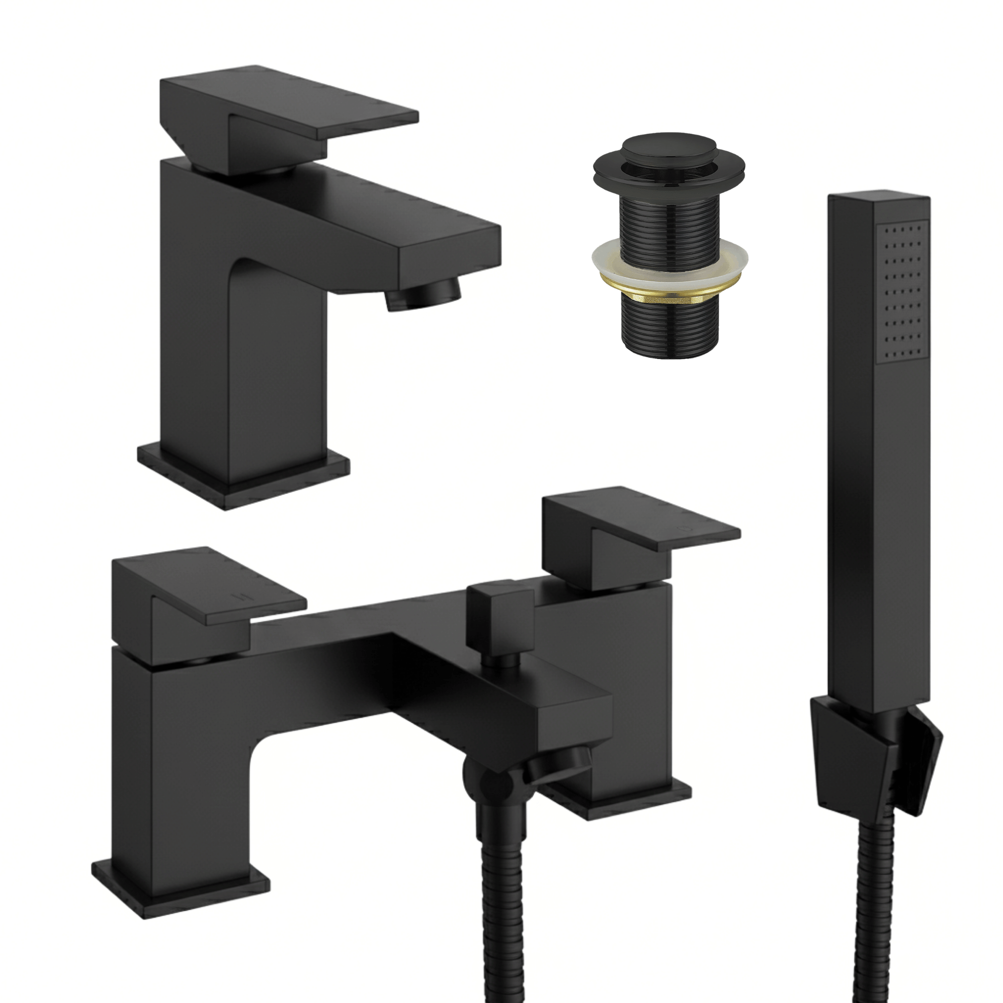 ARKO Verda Bath Shower & Basin Mixer Tap Set – Black