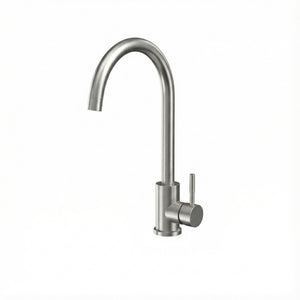 Arko Manhattan Single Lever Kitchen Sink Mixer Tap Swivel Spout - Brushed Stainless Steel