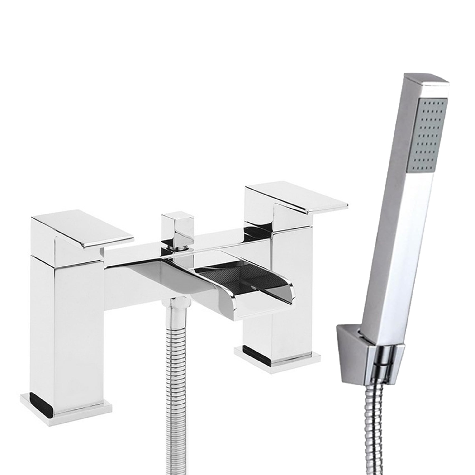 Waterfall Bath Shower Mixer Tap with Shower Kit – Chrome