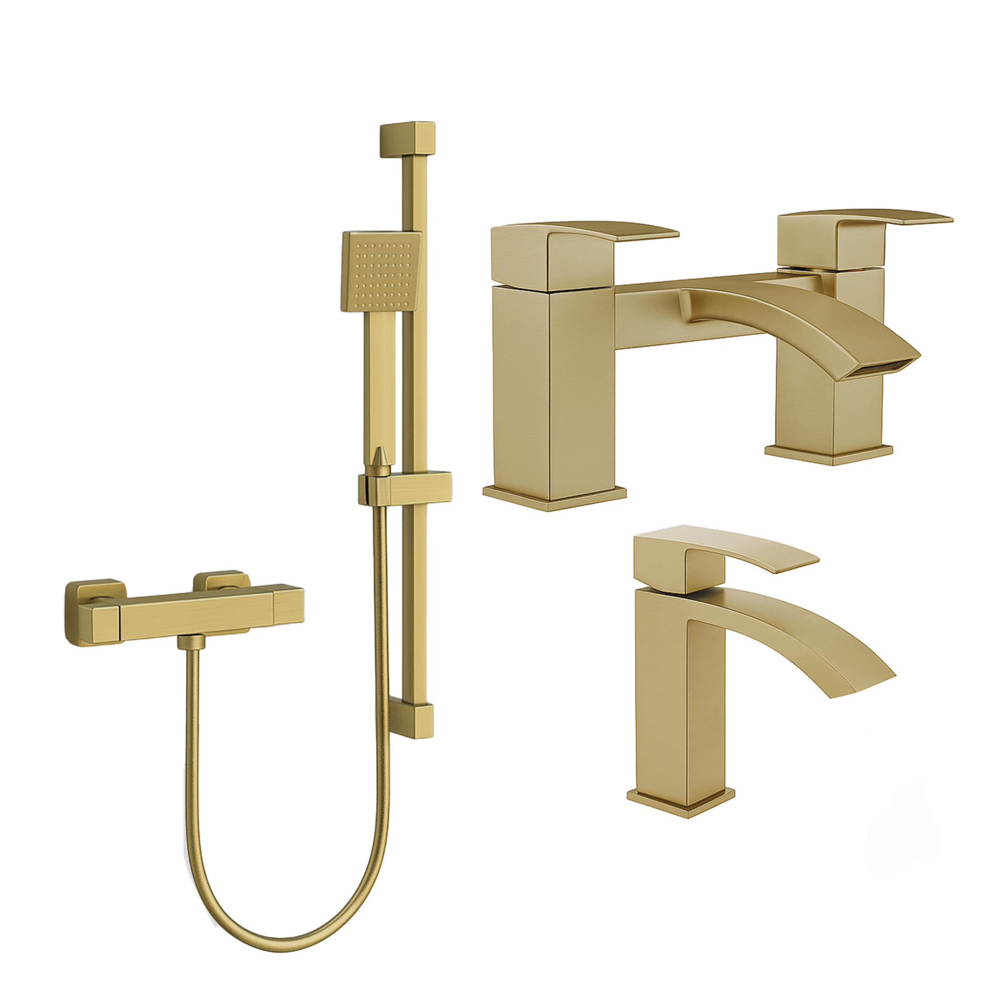 ARKO Vista Bath Filler & Hand Shower Set – Brass