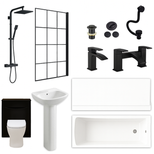 Arko Vista Complete Bathroom Suite -  Black