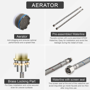 Round Tall Basin Mixer Tap Gold Finish – Solid Brass