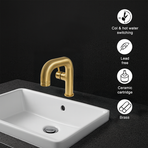 Mono Basin Faucet – Brushed Brass Finish