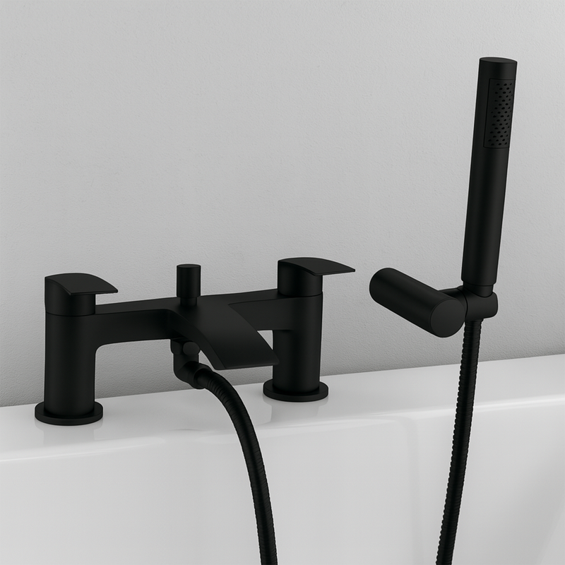ARKO Capri Bath Shower & Basin Mixer Tap Set – Black