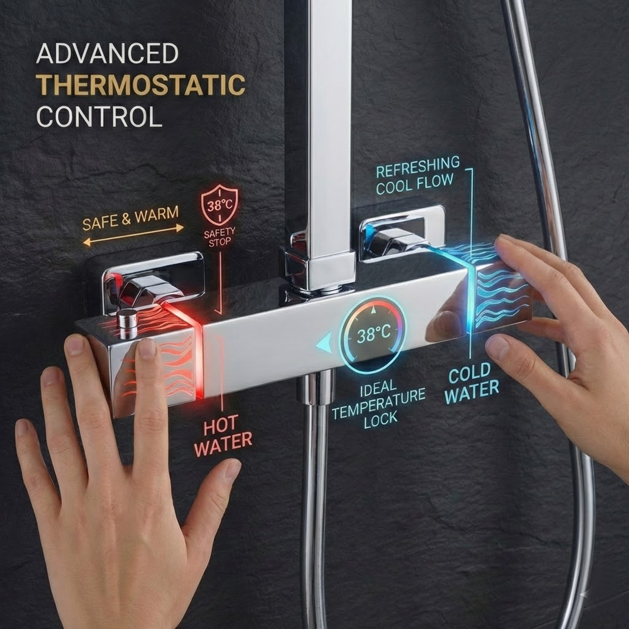 ARKO Verda Bath Filler & Mixer Shower Set – Chrome