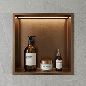 ARKO Shower Niche with LED Light Wall Insert, Bathroom Shower Storage Shelf, Bronze