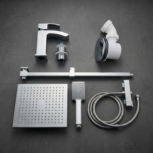 Arko Bathroom Vista Mixer Shower & Basin Mixer Tap Sets with Bath Shower Waste – Chrome