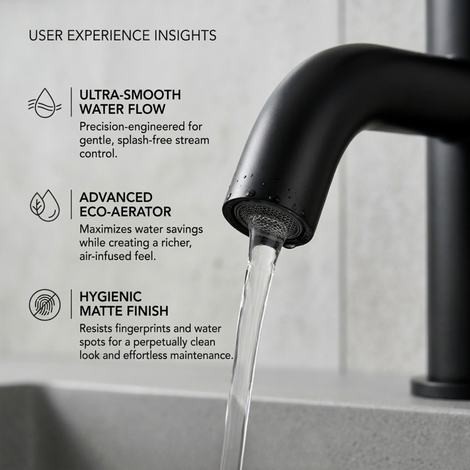Arlo Round Basin Mixer Tap Black