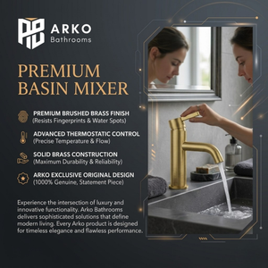 Arlo Round Basin Mixer Tap Brass