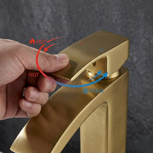 Vista Brass Square Basin Mixer Tap Brass