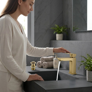 Verda Basin Mixer Tap Brushed Brass