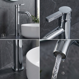 Arlo Round Tall Basin Mixer Tap Chrome