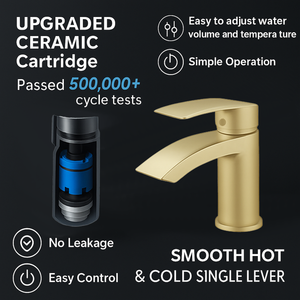 ARKO Capri Bath Shower & Basin Mixer Tap Set – Brass Finish