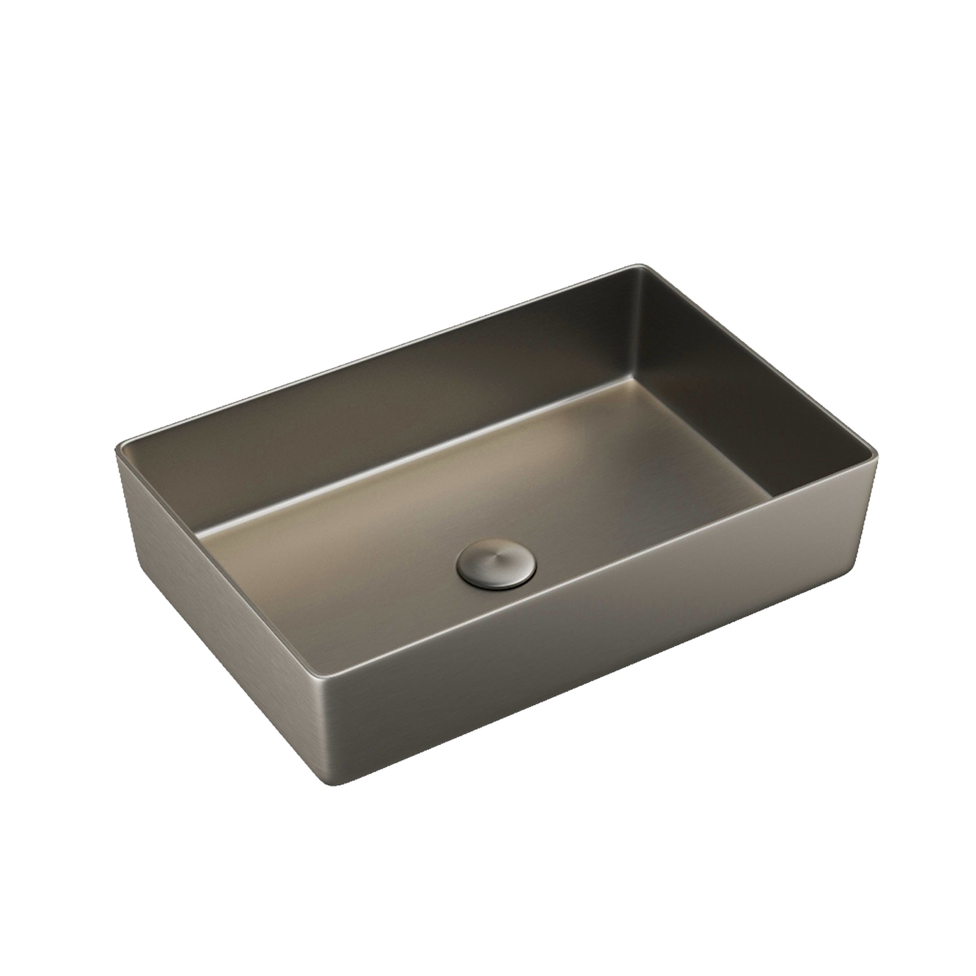 Countertop Basin, 526x346x120mm, Stainless Steel – Bronze