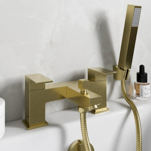 Verda Modern Bath Shower Mixer with Shower Kit – Brass