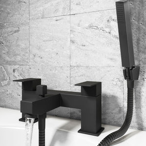 Verda Modern Bath Shower Mixer with Shower Kit – Black