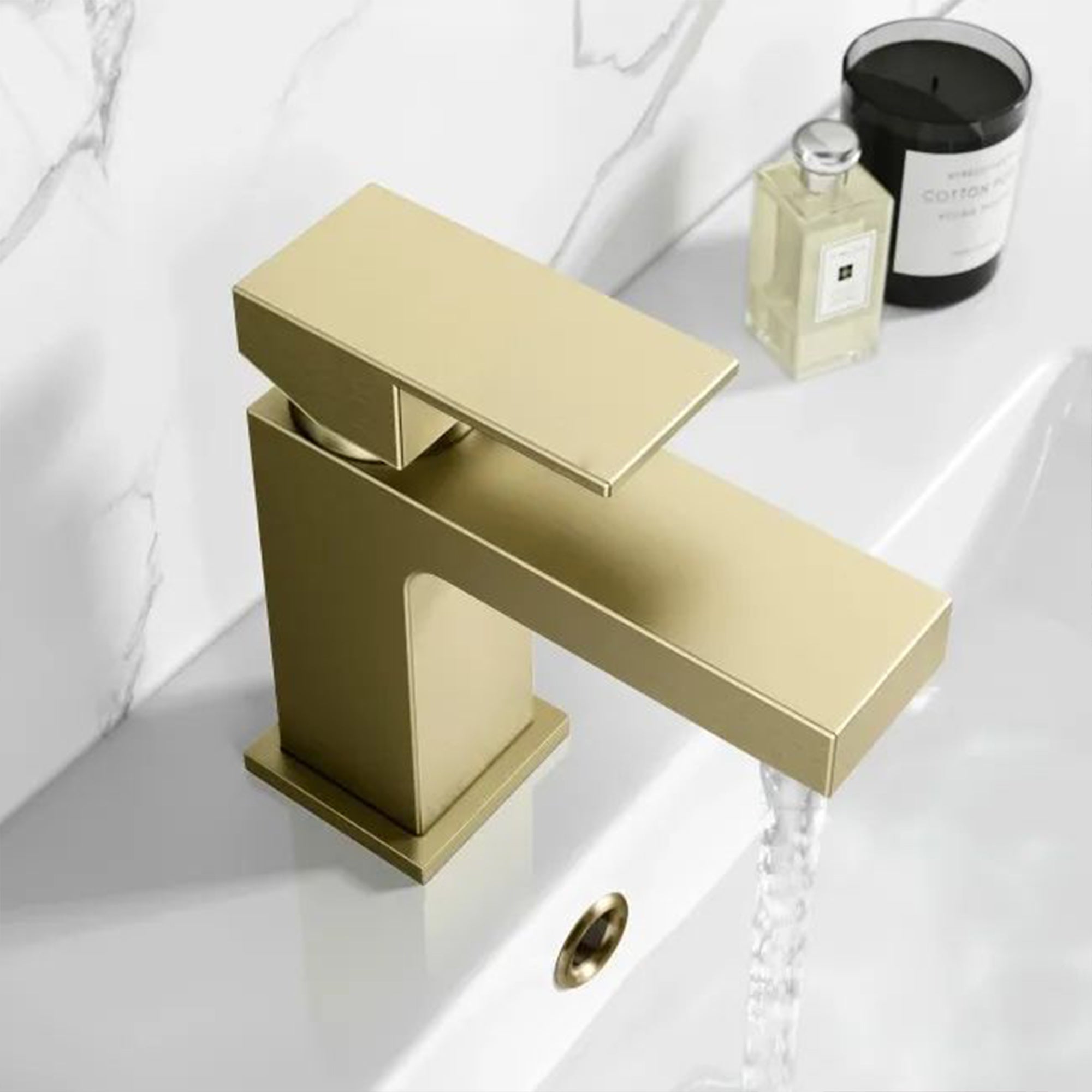 Verda Basin Mixer Tap Brushed Brass