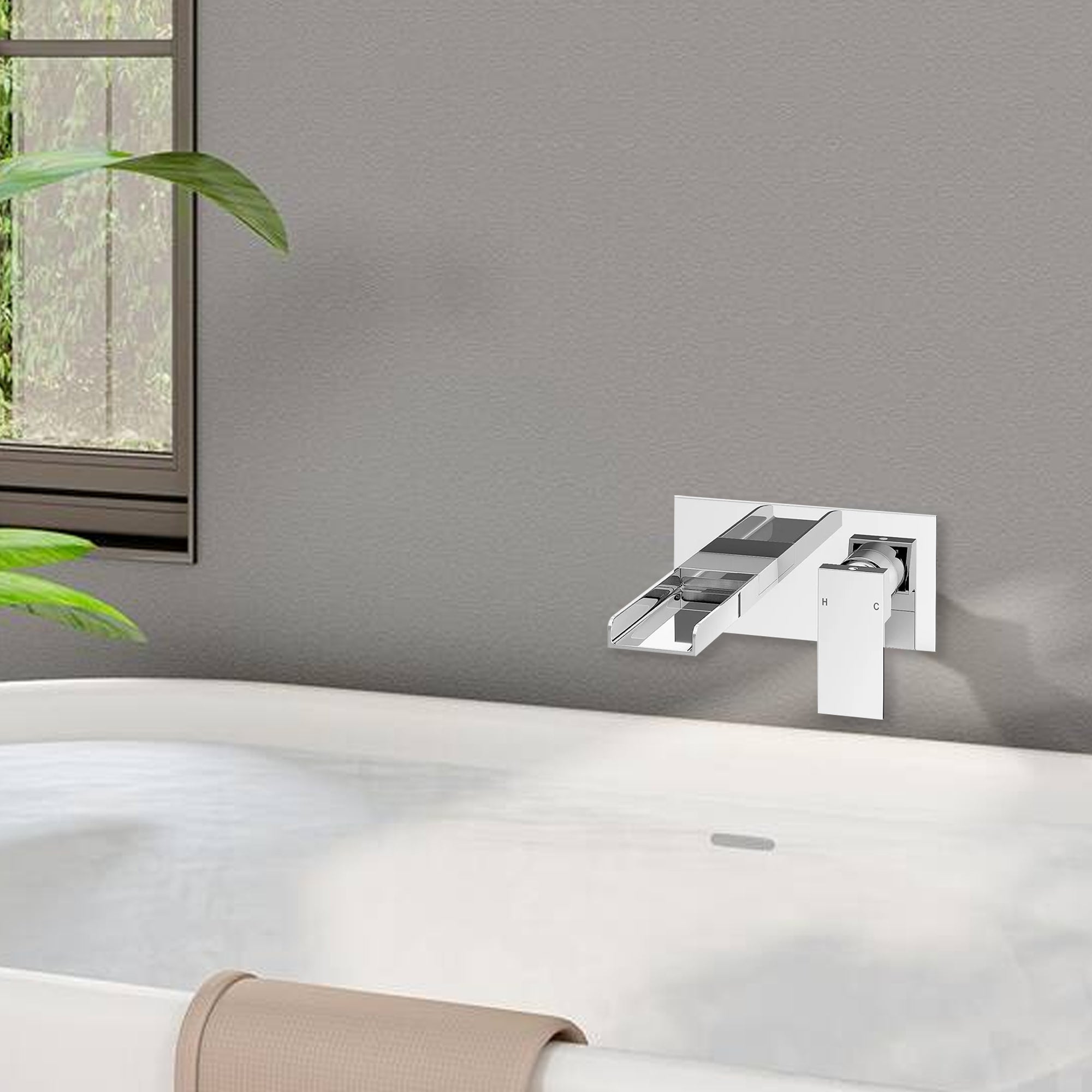 Wall Mounted Bath Filler – Polished Chrome