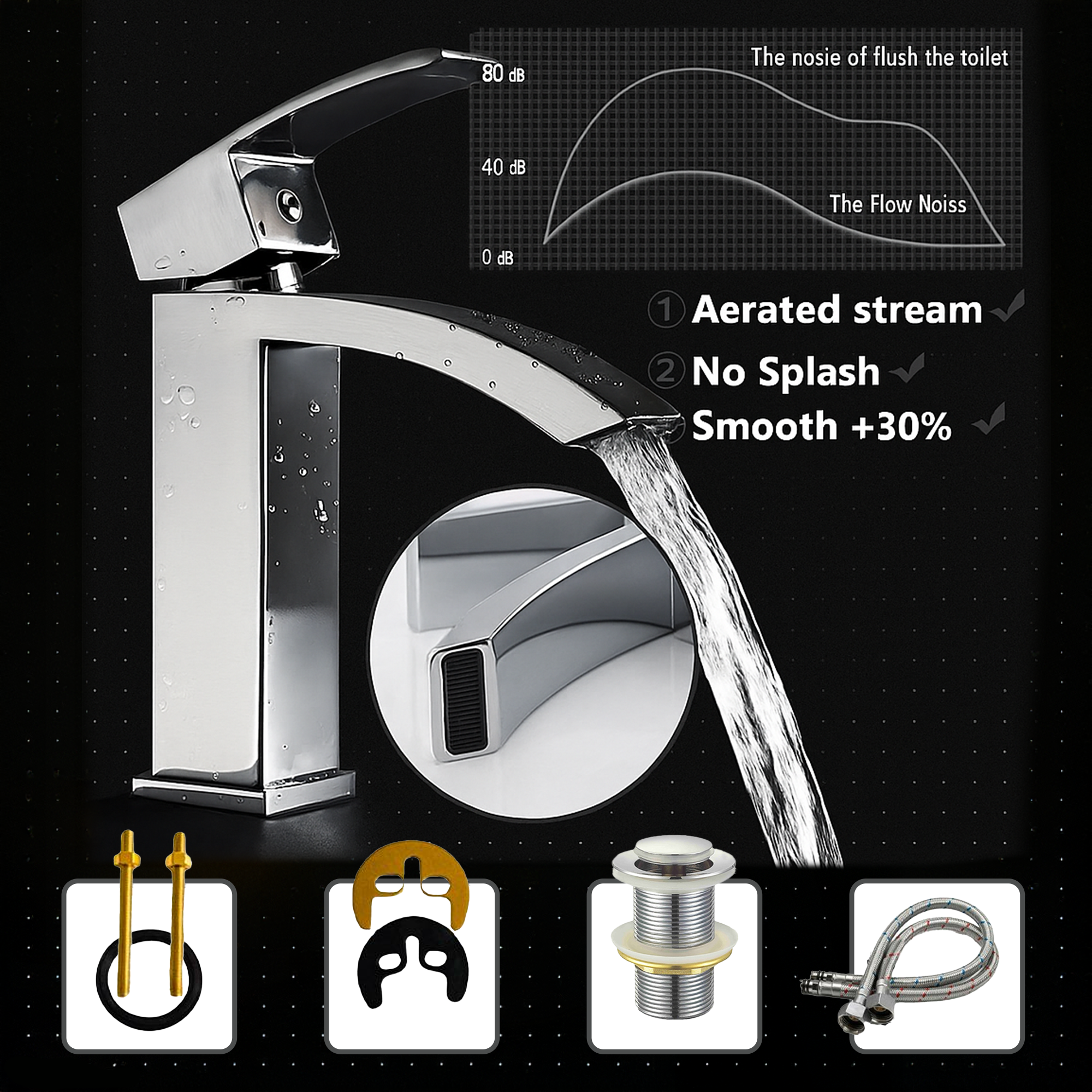 ARKO Vista Bath Filler & Hand Shower Set – Chrome