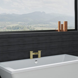 Waterfall Modern Bath Filler Taps – Brushed Brass