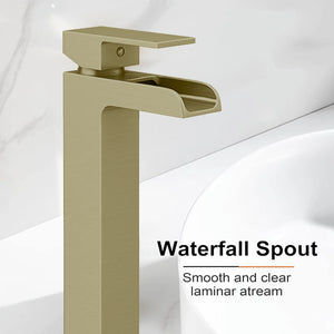 High Rise Mono Basin Mixer Tap – Brass