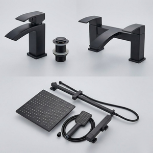 ARKO Vista Bath Filler & Mixer Shower Set – Black