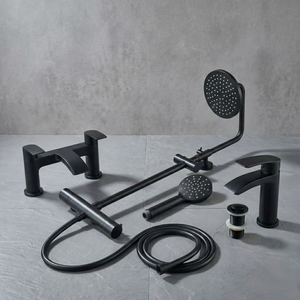 ARKO Capri Bath Filler & Mixer Shower Set - Black