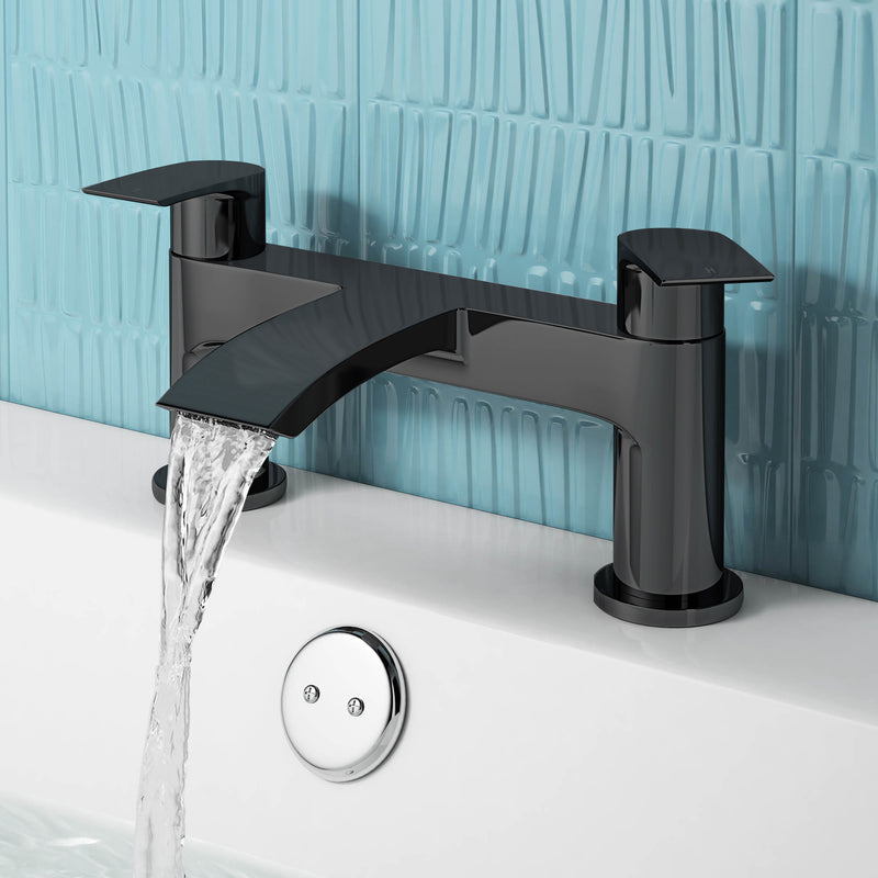 Capri Black Bath Filler Tap