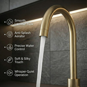Arko Manhattan Single Lever Kitchen Sink Mixer Tap Swivel Spout - Brass