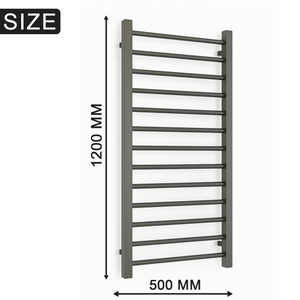 Arko Heated Towel Rail -Gumental– 500 x 1200mm – Straight Bars