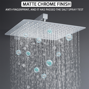 Square Concealed Triple Thermostatic Shower Pack with Head + Handset - Chrome