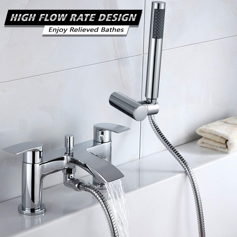 Capri Bath Shower Mixer Tap with Shower Kit – Chrome