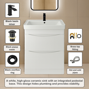 Arko Vista Complete Bathroom Suite -  Black