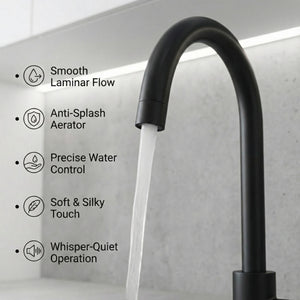 Arko Manhattan Single Lever Kitchen Sink Mixer Tap Swivel Spout - Black