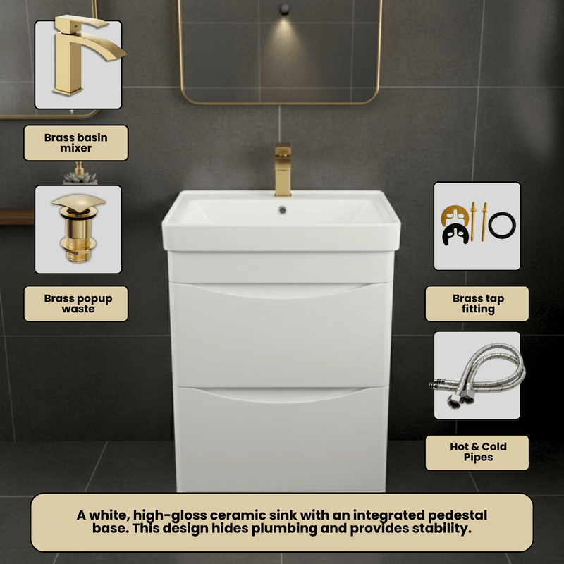 Arko Vista Complete Bathroom Suite -  Brass