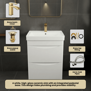 Arko Vista Complete Bathroom Suite -  Brass