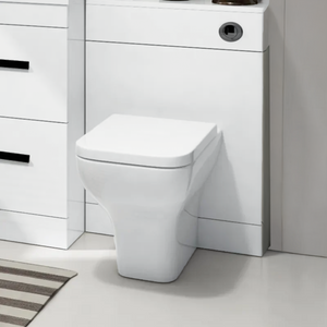 Arko 600mm Vanity Unit Bathroom Furniture Set with Basin, Concealed Toilet Pan & Soft-Close Seat – White