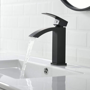 Vista Black Square Basin Mixer Tap Black
