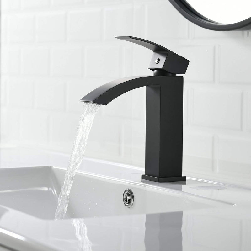 Vista Black Square Basin Mixer Tap Black