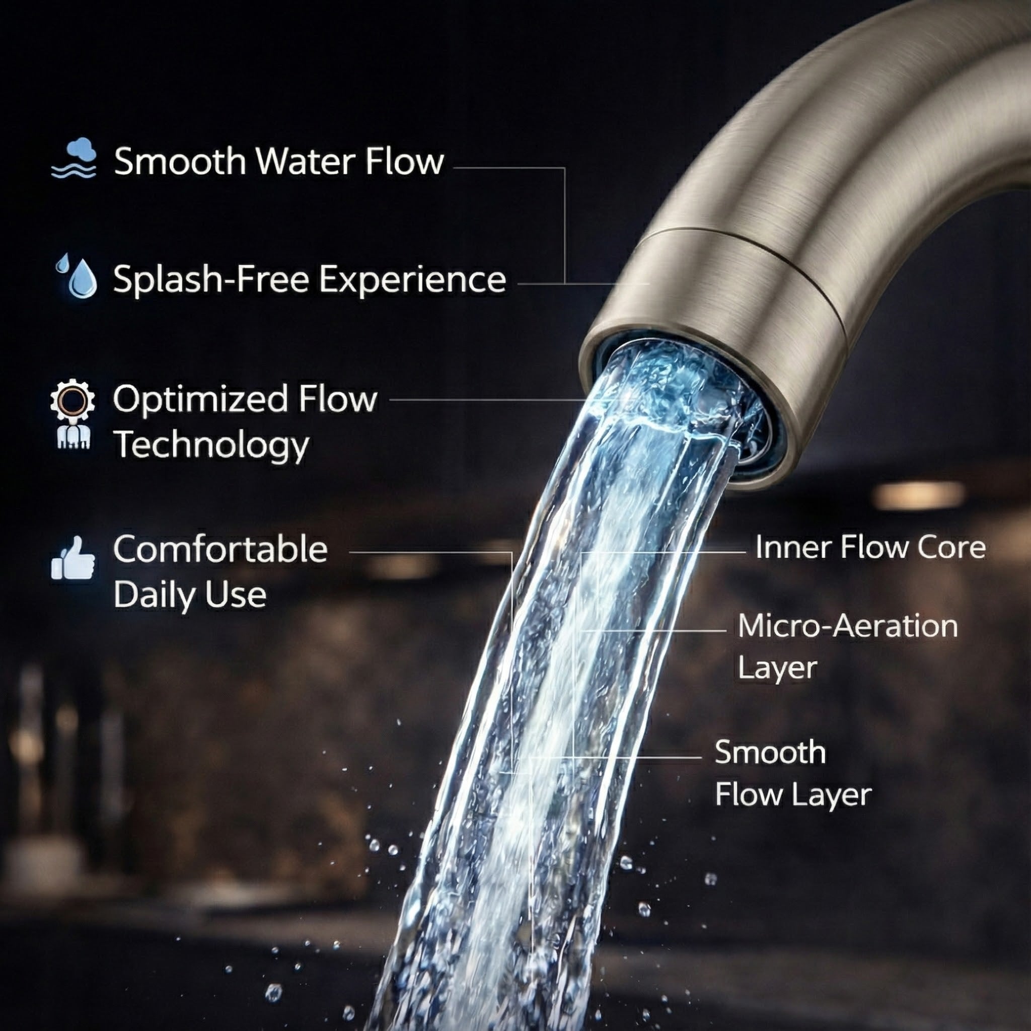Arko Harrogate Twin Lever Kitchen Sink Mixer Tap Swivel Spout - Brushed Nickel