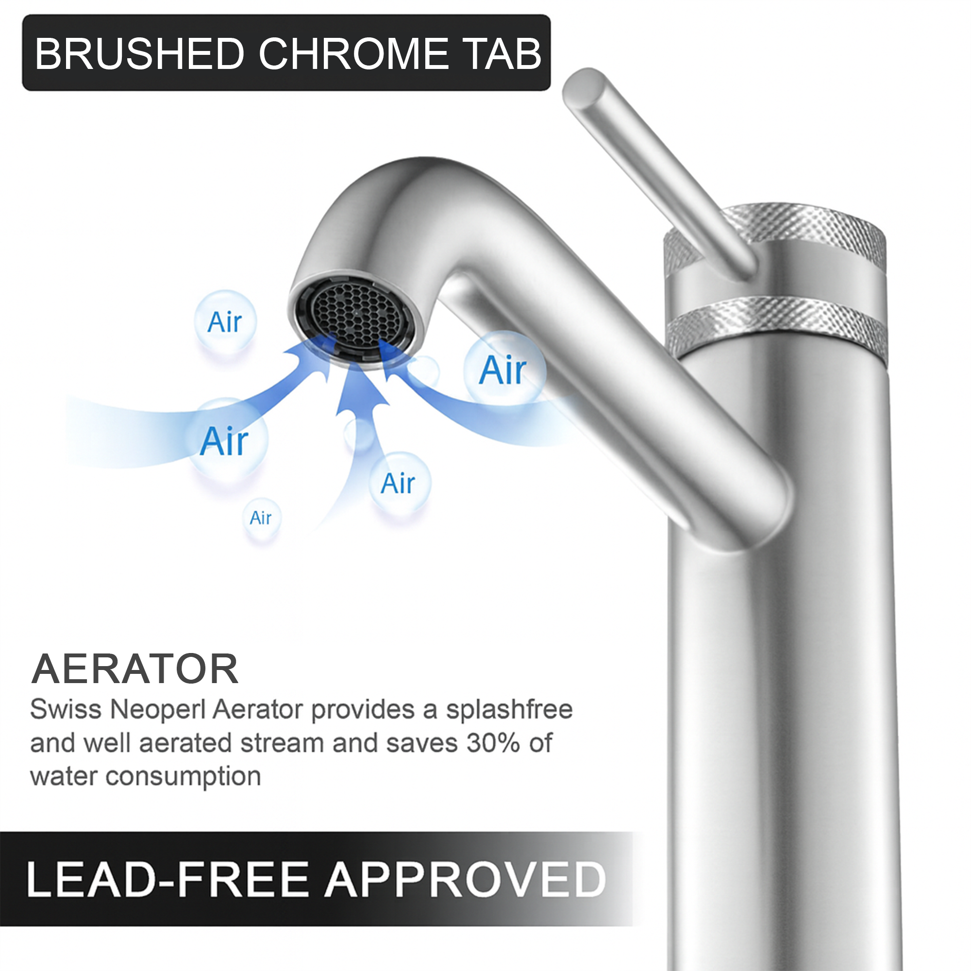 Round Tall Basin Mixer Tap Chrome Finish – Solid Brass