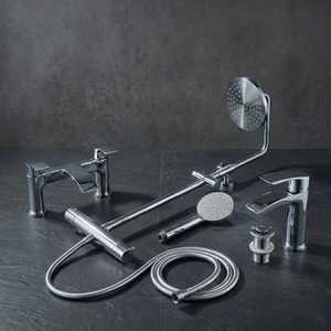 ARKO Capri Bath Filler & Mixer Shower Set - Chrome