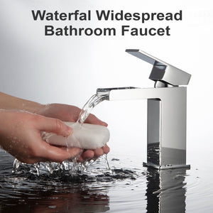 Arko Bathroom Waterfall Mixer Shower & Basin Mixer Tap Sets with Bath Shower Waste – Chrome