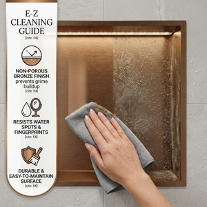 ARKO Shower Niche with LED Light Wall Insert, Bathroom Shower Storage Shelf, Bronze
