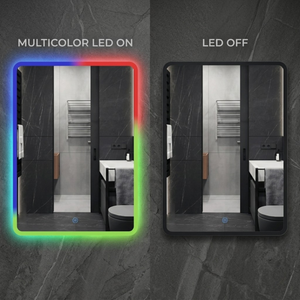 Arko Bathroom Mirror with RGB Lights 500x700mm - Wall Mounted Vanity Mirror